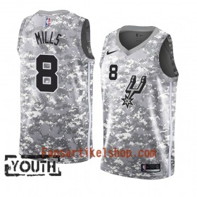 San Antonio Spurs Trikot Patty Mills 8 2018-19 Nike Grau Swingman - Kinder